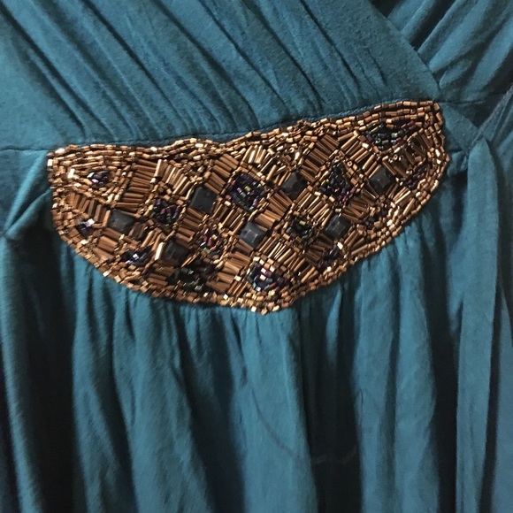 PRICE NEGOTIABLE Beaded Draped Blouse - Picture 3 of 6